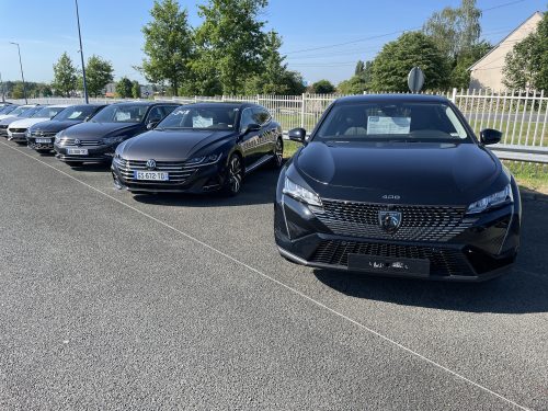 Véhicules Peugeot et Volkswagen sur le parc